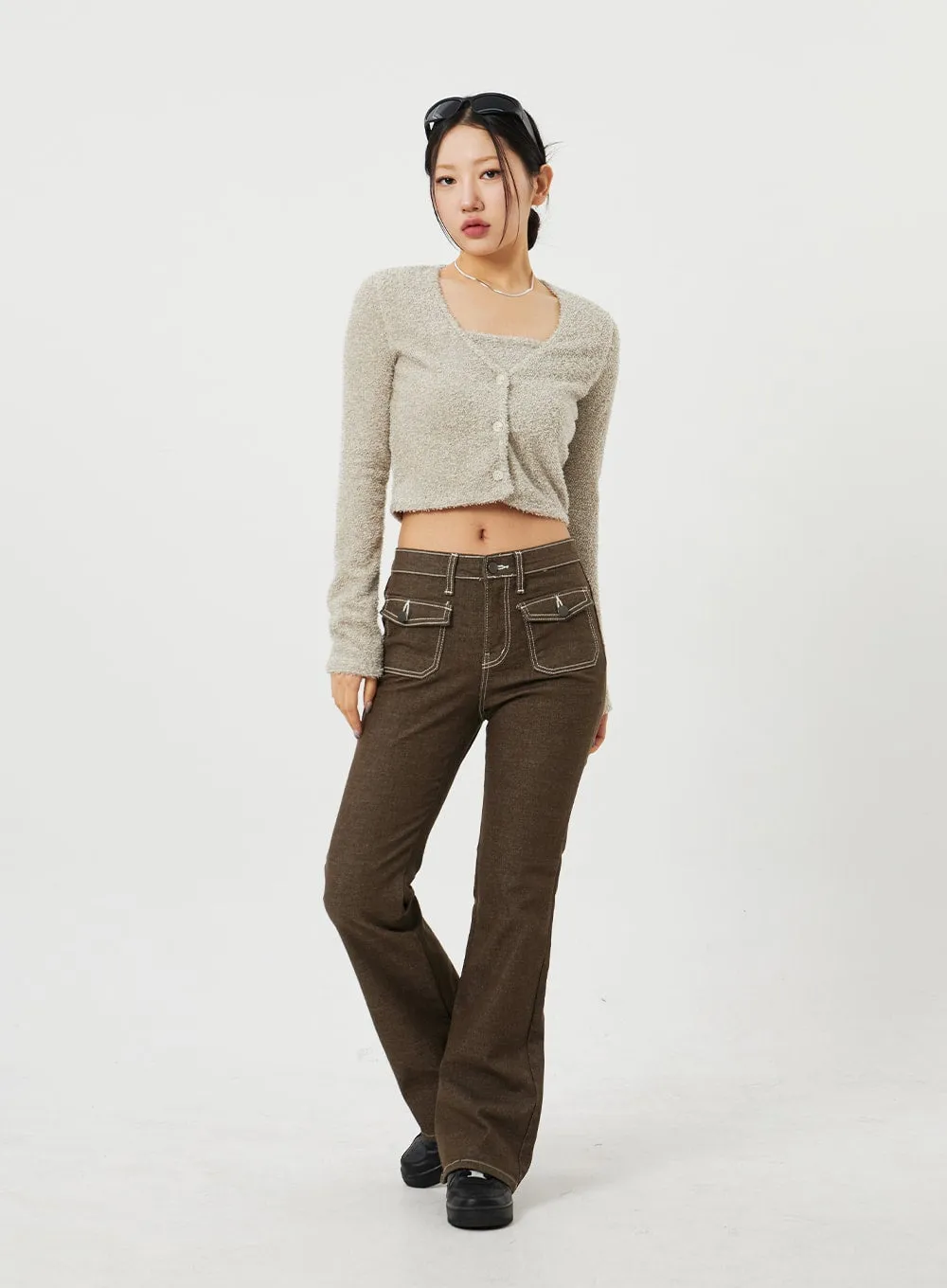 Twin Pocket Bootcut Pants CF328