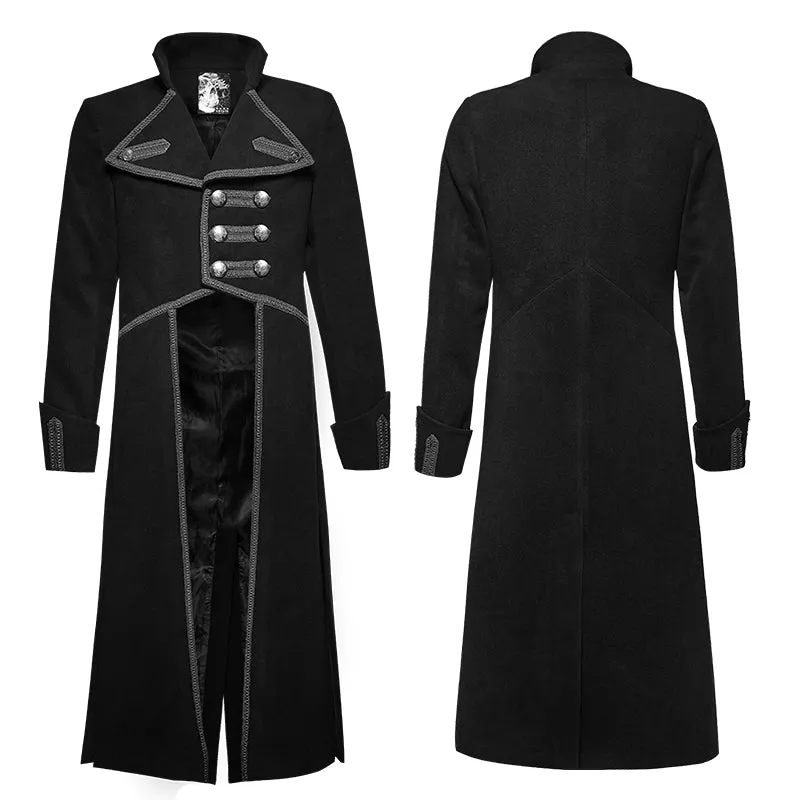Y-713 Irregular Long Punk Trench Coat Using Western Wool