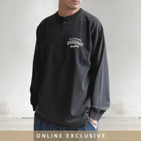 (ZT1617) Henley Neck Long Sleeve Tee (Online Exclusive)